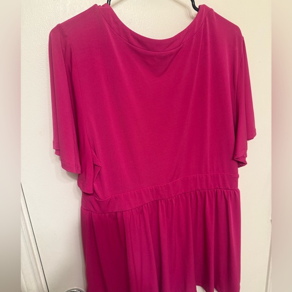 Torrid Pink Blouse with Flutter Sleeves - Picture 3 of 3